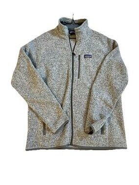 EUC Men’s patagonia better sweater full zip fleece jacket Size L heather grey.